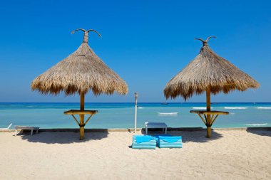 Manzaralı tropik plaj - Bali 