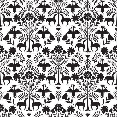 Seamless black and white Pattern clipart