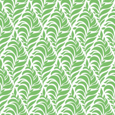 Yeşil dallar ile desen