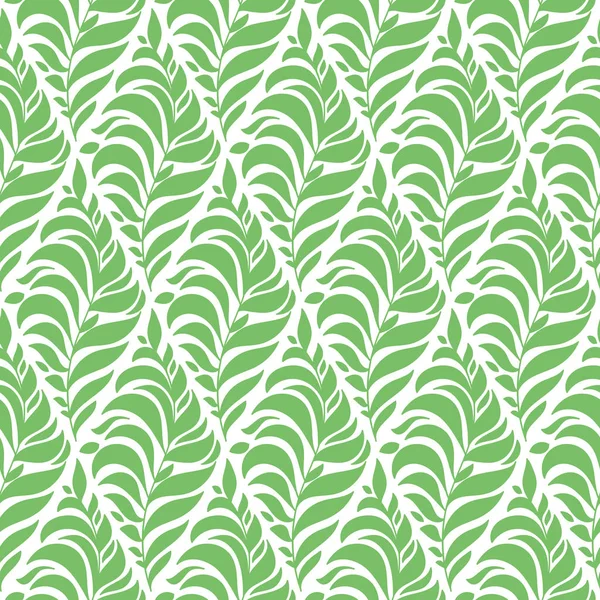 Pattern with Green Branches — Stock Vector