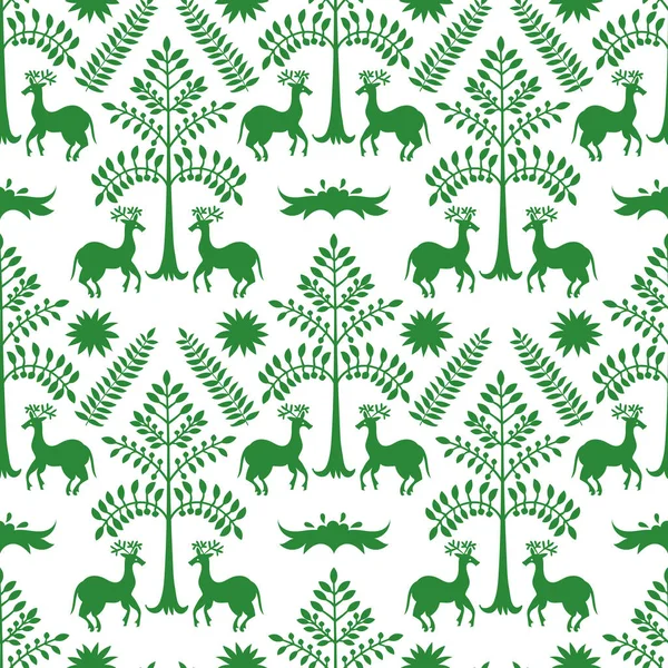 Modèle de forêt verte Otomi — Image vectorielle