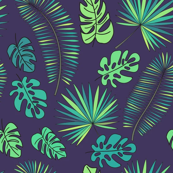 Seamless tropical pattern — Stock Vector
