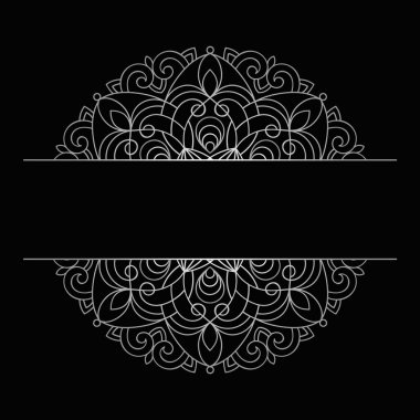 Düğün davetiye kartı koyu arka plan üzerinde lacy desenle