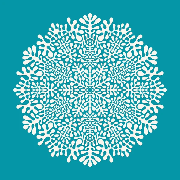 Patrón sin costura vectorial con copos de nieve de invierno — Archivo Imágenes Vectoriales