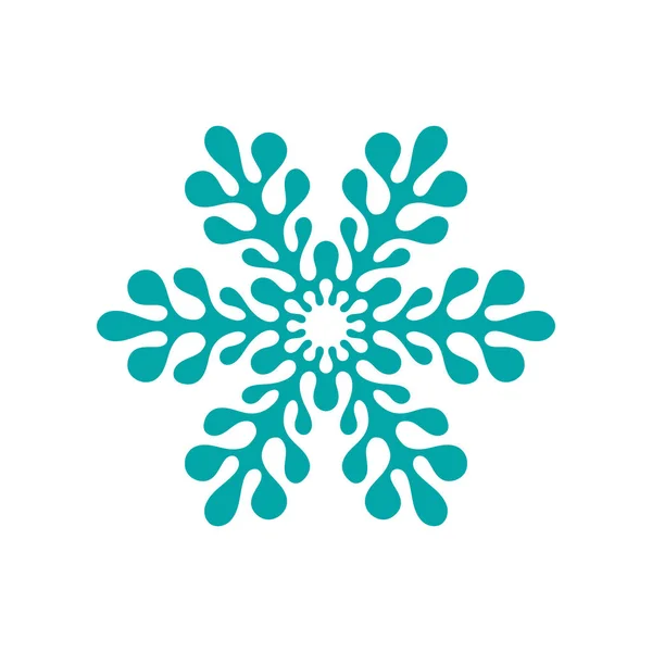 Modèle sans couture vectoriel avec flocons de neige d'hiver — Image vectorielle