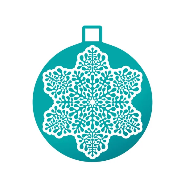 Vector Navidad invierno abeto decoración del árbol — Vector de stock