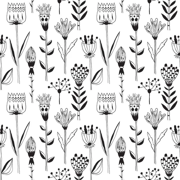 Vecteur motif floral sans couture. — Image vectorielle