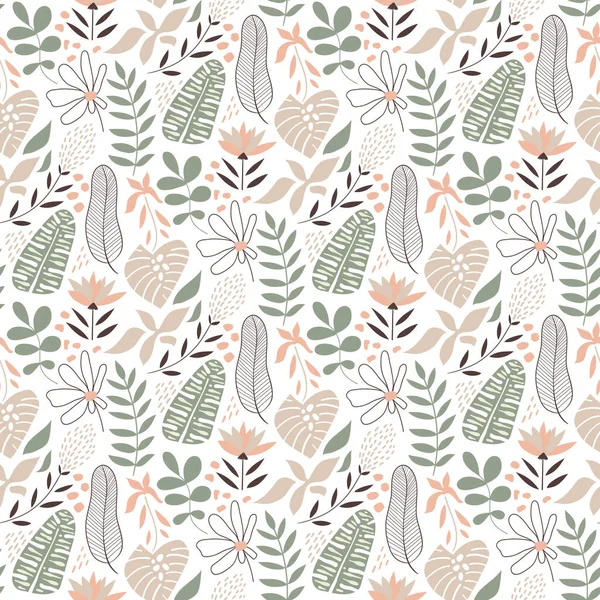 Vector seamless Tropical pattern — Stock Vector