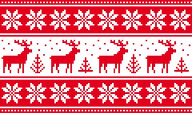 Geyikler ve nordic yıldız ile Seamless Modeli