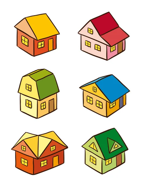 Simple stylized houses — Stock Vector