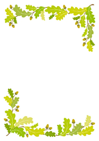 Oak frame background - vector illustration — Stock Vector