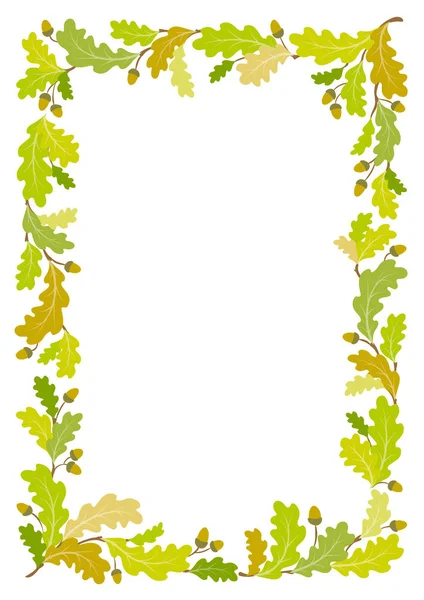 Oak frame background - vector illustration — Stock Vector