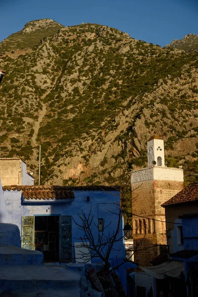 Chefchaouen, de blauwe stad in het Marokko. — Stockfoto