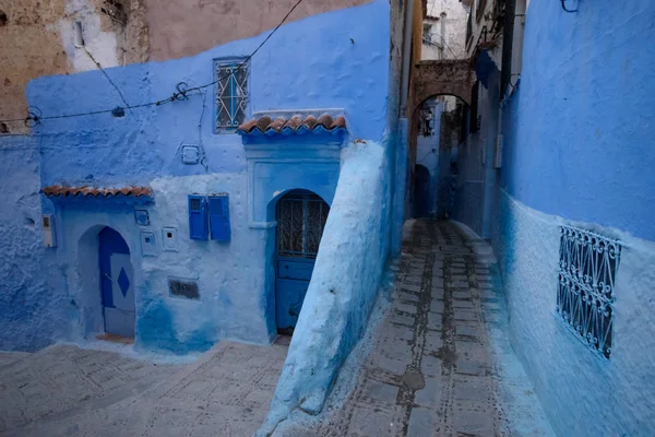 : Chefchaouen, Morocco mavi şehir.