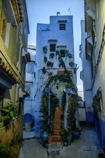 Chefchaouen, a kék a marokkói város. Jogdíjmentes Stock Képek