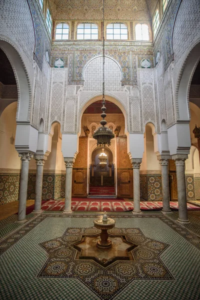 Mauzóleum Moulay Idris Meknes, Marokkó. Stock Kép