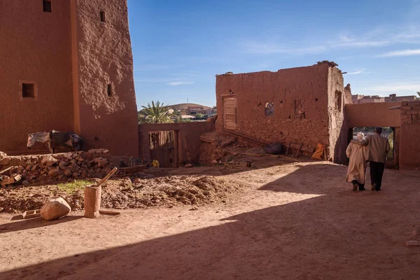 Kasbah Ait-Μπεν-Χαντού στην οροσειρά του Άτλαντα του Μαρόκου Εικόνα Αρχείου