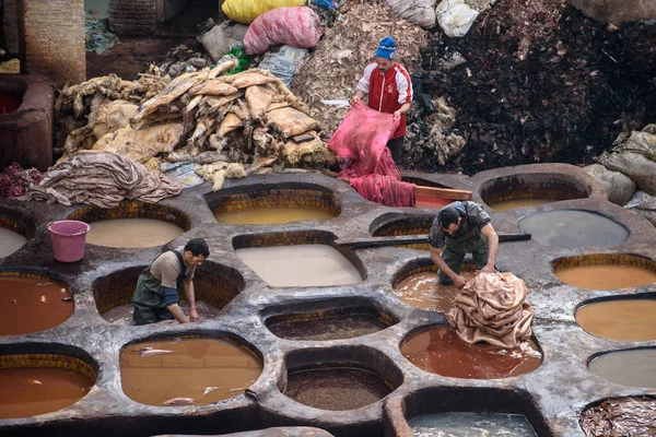 Gamla garveriet i Fez, Marocko — Stockfoto