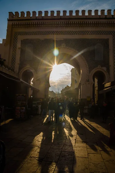 Bab Boujloud (kék kapu), Fès, Marokkó — Stock Fotó