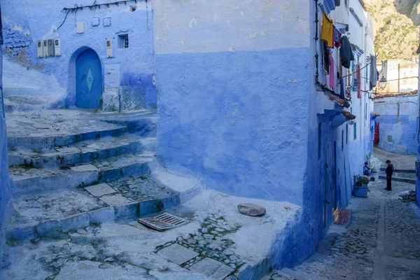 Chefchaouen, die blaue Stadt in Marokko. — Stockfoto