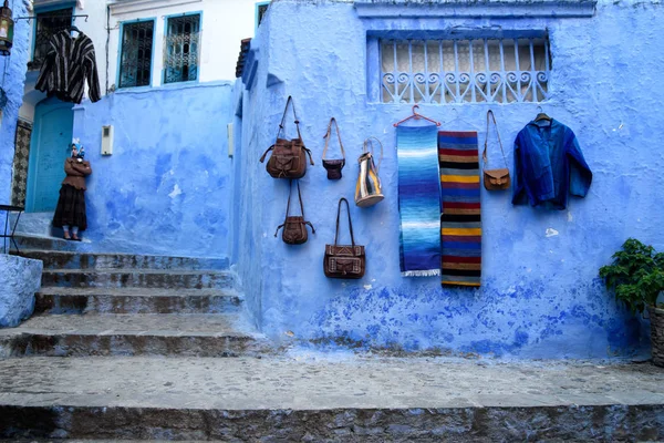 Chefchaouen, a kék a marokkói város. Jogdíjmentes Stock Fotók