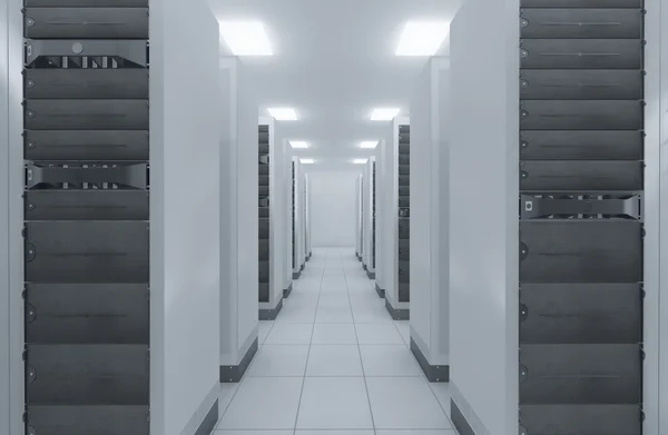 网络服务器室 — 图库照片