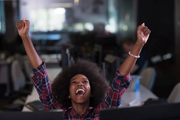 Young successful African-American woman — Stock Photo, Image