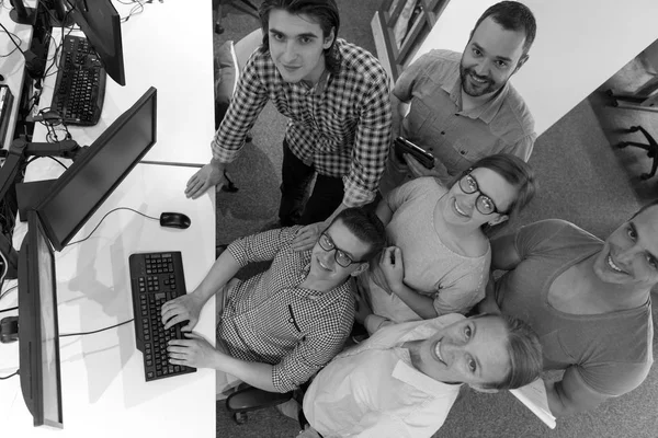 Startup business people group working as team to find solution — Stock Photo, Image