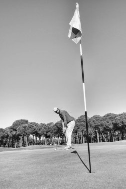 golf oyuncu atış sahası club ile isabet