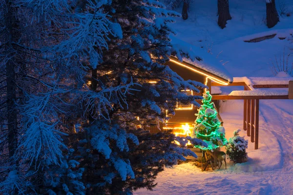 Árbol de Navidad decoración al aire libre — Foto de Stock