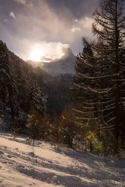 Góra matterhorn-zermatt Szwajcaria — Zdjęcie stockowe