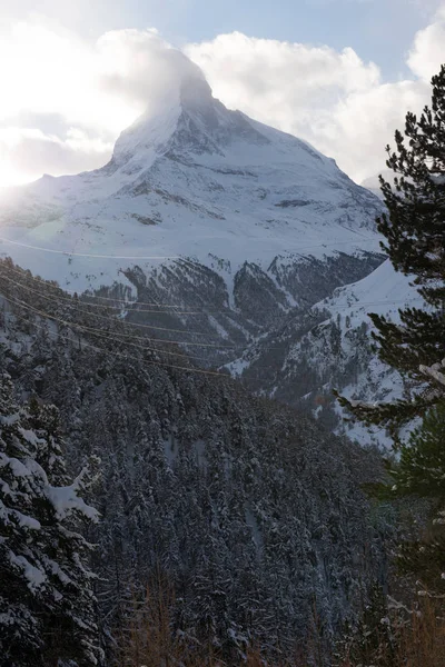 Βουνό matterhorn Ζερμάτ Ελβετία — Φωτογραφία Αρχείου