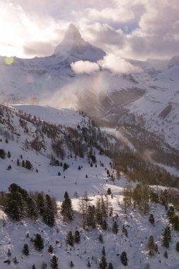 mountain matterhorn zermatt switzerland clipart