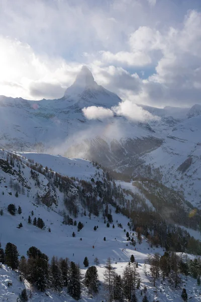 Βουνό matterhorn Ζερμάτ Ελβετία — Φωτογραφία Αρχείου