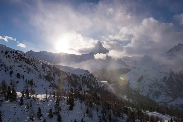 Dağ matterhorn zermatt İsviçre — Stok fotoğraf