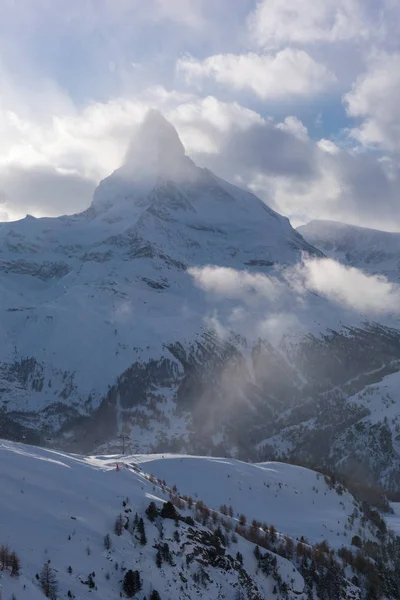 Βουνό matterhorn Ζερμάτ Ελβετία — Φωτογραφία Αρχείου