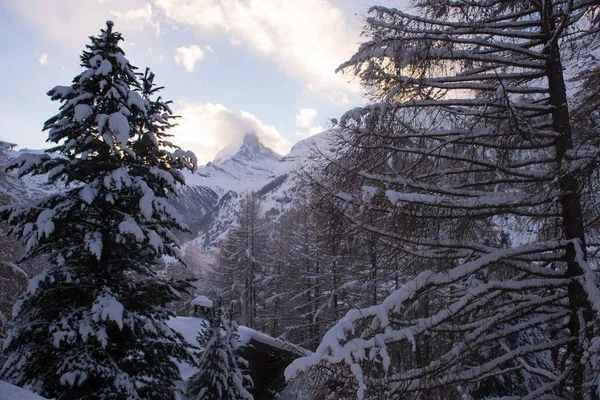 Βουνό matterhorn Ζερμάτ Ελβετία — Φωτογραφία Αρχείου