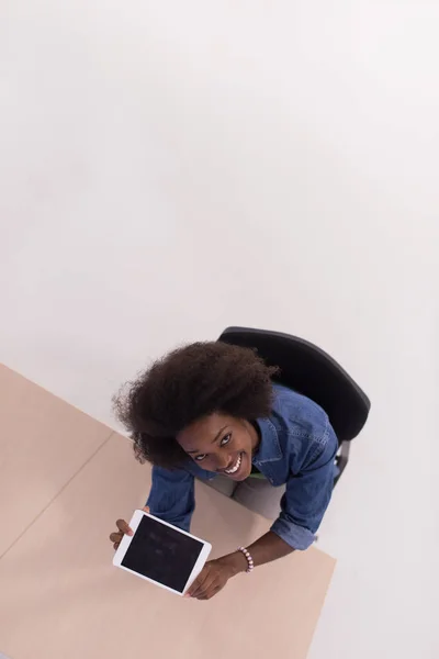 Top view of informal african american Businesswoman — стоковое фото