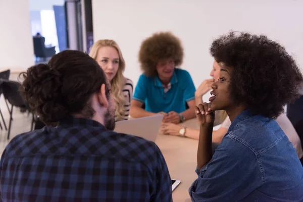 Multiethnic startup business team on meeting — Stock Photo, Image