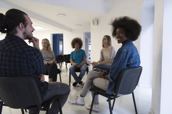 Multiethnic startup business team on meeting — Stock Photo, Image