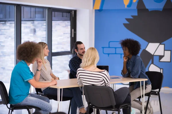 Multiethnic startup business team on meeting — Stock Photo, Image