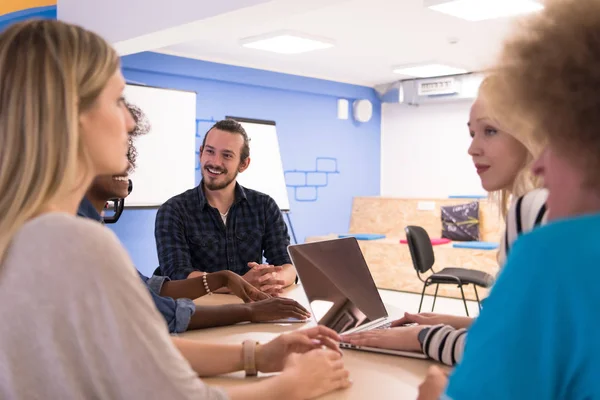 Multiethnic startup business team on meeting — Stock Photo, Image