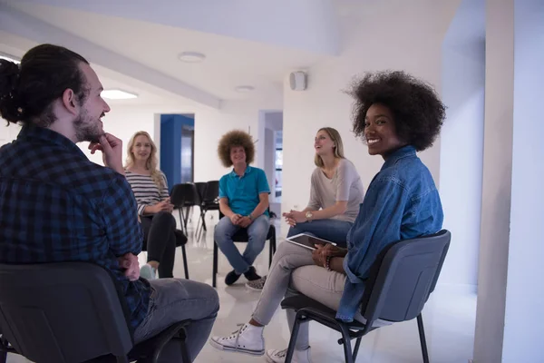 Multiethnic startup business team on meeting — Stock Photo, Image