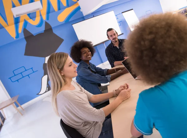 Multiethnic startup business team on meeting — Stock Photo, Image