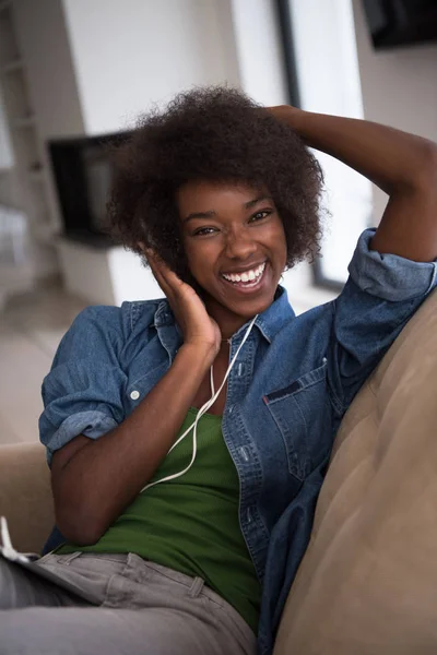 African american woman at home