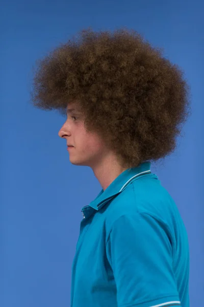 Homem com penteado funky — Fotografia de Stock