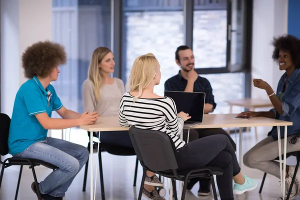 Multiethnic startup business team on meeting — Stock Photo, Image