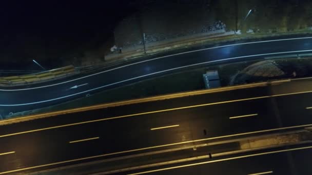 Вид з повітря на порожнє шосе — стокове відео