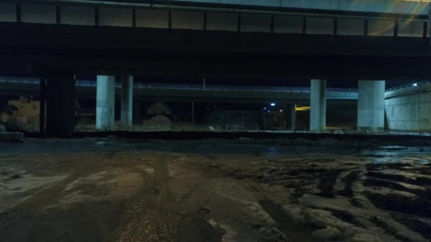 Vista aérea de la carretera vacía — Vídeos de Stock