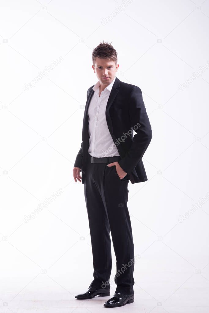 Full body shot of an young handsome man
